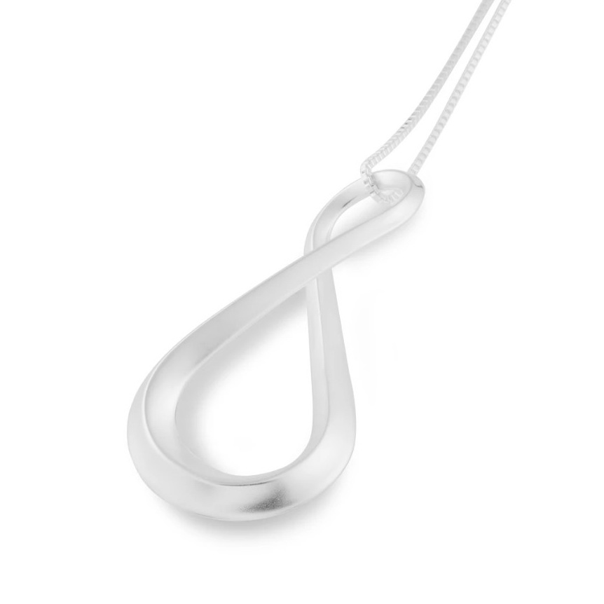 Finely-crafted Sterling Silver Infinity Series Pendant by HK + NP Studio - available in Matte & Mirror Finishes at The Avenue Gallery, a contemporary fine art gallery in Victoria, BC, Canada.