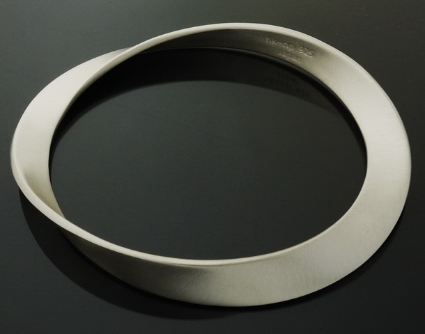 Finely crafted Sterling Silver Twist Series Bangle (Matte) by HK+NP Studio at The Avenue Gallery, a contemporary fine art gallery in Victoria, British Columbia, Canada.