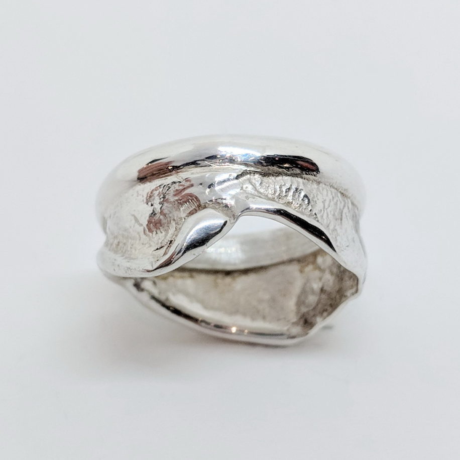 Sterling Silver Reticulated Ring by Andrea Russell at The Avenue Gallery, a contemporary fine art gallery, in Victoria, British Columbia, Canada.