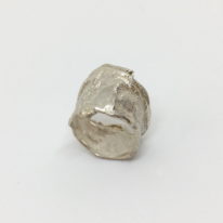 Reticulated Silver Ring by Barbara Adams at The Avenue Gallery, a contemporary fine art gallery in Victoria, BC, Canada.