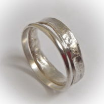 Sterling Silver Narrow Ring with Slender Half Round Band, by Andrea Russell, at The Avenue Gallery, a contemporary fine art gallery in Victoria, BC, Canada.