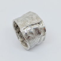 Sterling Silver Medium Wide Ring with No Trim by Andrea Russell at The Avenue Gallery, a contemporary fine art gallery in Victoria, BC, Canada.