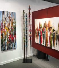 Indoor or outdoor glass columns by Susan Rankin at The Avenue Gallery, a contemporary fine art gallery in Victoria, BC, Canada.