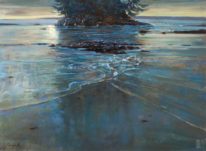 West coast landscape painting, Stack Tide, by Brent Lynch at The Avenue Gallery, a contemporary fine art gallery in Victoria, British Columbia, Canada.
