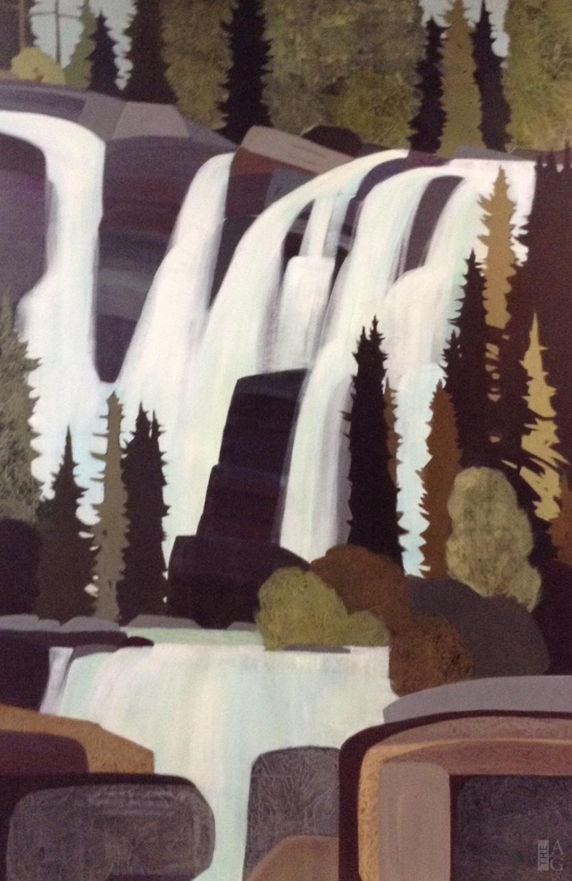 Landscape painting, Tangle Falls, by Lorna Dockstader at The Avenue Gallery, a contemporary fine art gallery in Victoria, British Columbia, Canada.
