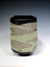 Ceramic Large Black & White Vase by Sandra Dolph at The Avenue Gallery, a contemporary fine art gallery in Victoria, British Columbia, Canada.
