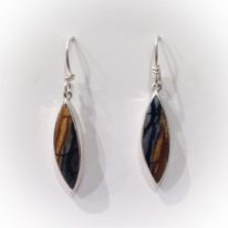 Handmade Picasso Jasper Earrings by jeweller Brenda Roy at The Avenue Gallery, a contemporary fine art gallery in Victoria, British Columbia, Canada.