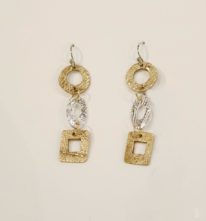 Handmade Mixed Metal Shapes Earrings by Veronica Stewart at The Avenue Gallery, a contemporary fine art gallery in Victoria, British Columbia, Canada.