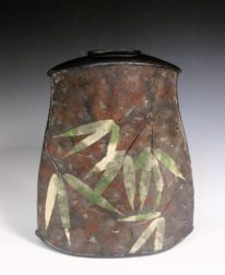 Ceramic vessel, Bamboo Soft Geometric by Sandra Dolph at The Avenue Gallery, a contemporary fine art gallery in Victoria, BC, Canada.