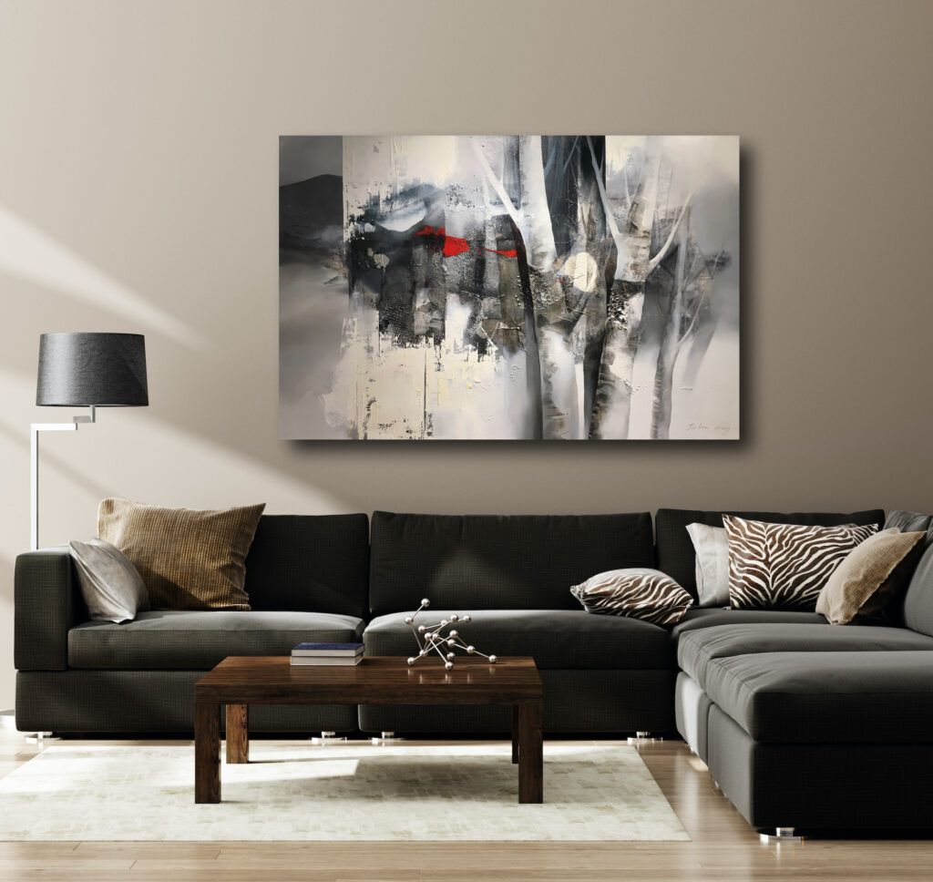 Abstract painting, An Opening View by Hyun Jou-Lee at The Avenue Gallery, a contemporary fine art gallery in Victoria, British Columbia, Canada.