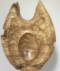 Spalted Birdseye Maple sculpture, Relic by Bruce Edmundson at The Avenue Gallery, a contemporary fine art gallery in Victoria, BC, Canada.