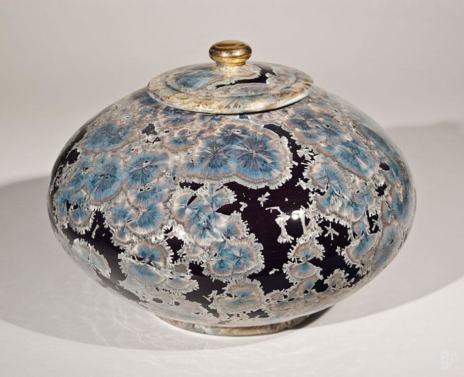 Ceramic Lidded Bulb, Purple Blue #193 by Bill Boyd at The Avenue Gallery, a contemporary fine art gallery in Victoria, BC, Canada.