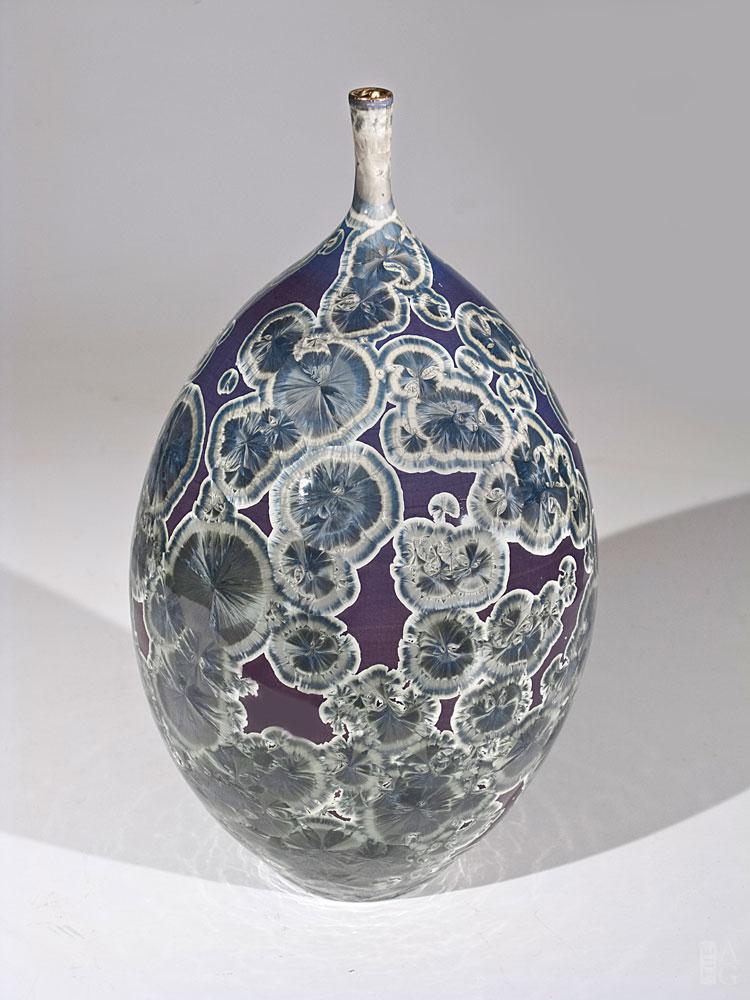 Ceramic Bottle, Purple Blue #902 by Bill Boyd at The Avenue Gallery, a contemporary fine art gallery in Victoria, BC, Canada.