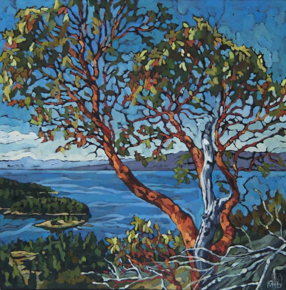 West coast landscape painting, Daniel Point by Mary-Jean Butler at The Avenue Gallery, a contemporary fine art gallery in Victoria, BC, Canada.