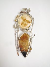 Sterling silver and citrine Gaia Pendant by Andrea Russell at The Avenue Gallery, a contemporary fine art gallery in Victoria, BC, Canada.