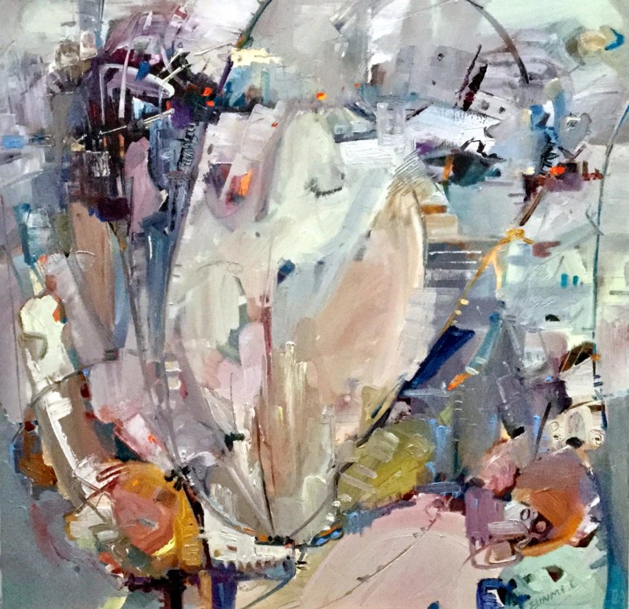 Abstract painting Sooke Winter by Eunmi Conacher at The Avenue Gallery, a contemporary fine art gallery in Victoria, BC.