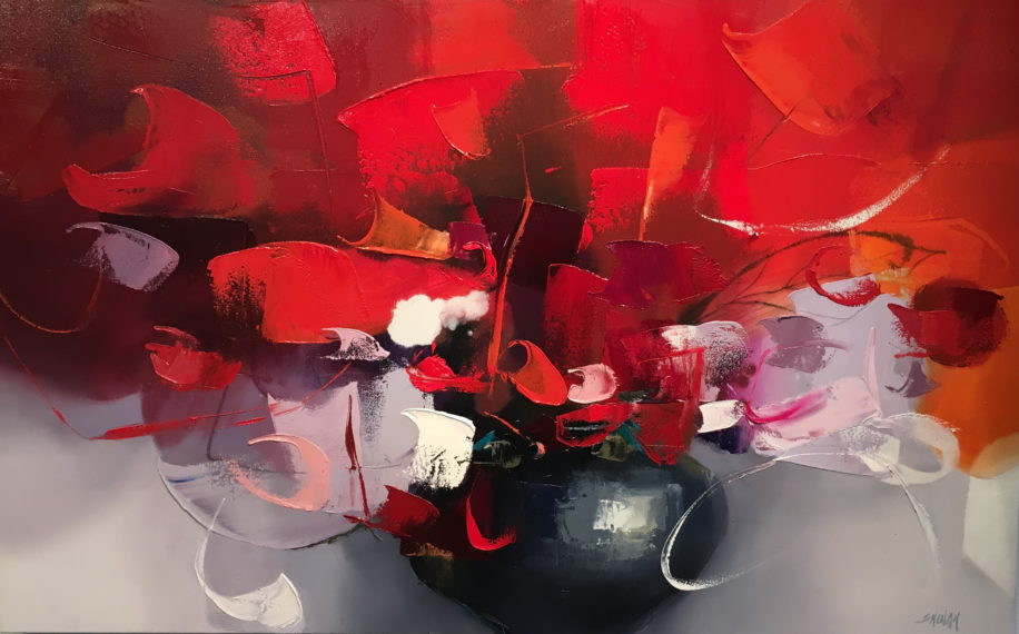 Abstract painting, Early Morning II by Shinah Lee at The Avenue Gallery, a contemporary fine art gallery in Victoria, BC, Canada.
