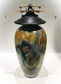 Tall Vase with Double Top by Geoff Searle at The Avenue Gallery, a contemporary fine art gallery in Victoria, BC, Canada.