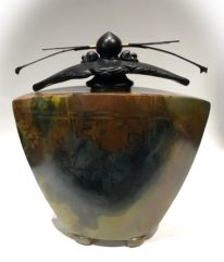 Medium Slab Vase with Top by Geoff Searle at The Avenue Gallery, a contemporary fine art gallery in Victoria, BC, Canada.