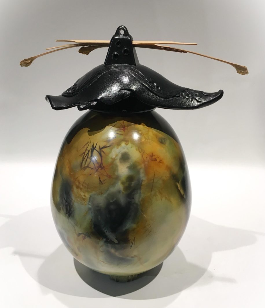 Medium Round Vase with Top by Geoff Searle at The Avenue Gallery, a contemporary fine art gallery in Victoria, BC, Canada.