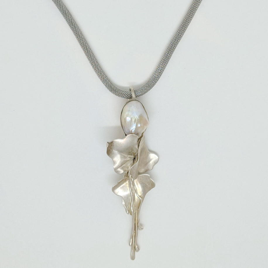 Sterling Silver and Blister Pearl Necklace by Darlene Letendre at The Avenue Gallery, a contemporary fine art gallery in Victoria, BC, Canada.