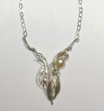 Sterling Silver and Baroque Pearl Necklace by Darlene Letendre at The Avenue Gallery, a contemporary fine art gallery in Victoria, BC, Canada.