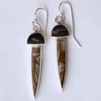 Picasso Jasper Earrings by Brenda Roy at The Avenue Gallery, a contemporary fine art gallery in Victoria, BC, Canada.