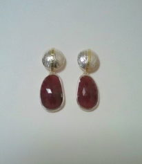 Ruby Lake Earrings by Andrea Roberts at The Avenue Gallery, a contemporary fine art gallery in Victoria, BC, Canada.