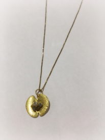 22kt. Gold Lilypad Pendant by Veronica Stewart at The Avenue Gallery, a contemporary fine art gallery in Victoria, BC, Canada.