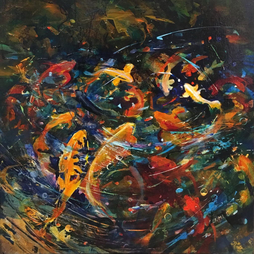 The Gathering by Eunmi Conacher at The Avenue Gallery, a contemporary fine art gallery in Victoria, BC, Canada.