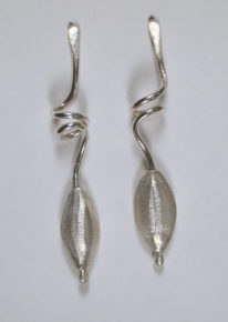 Seed Pod and Tendril Earrings - Large by Darlene Letendre at The Avenue Gallery, a contemporary fine art gallery in Victoria, BC, Canada.