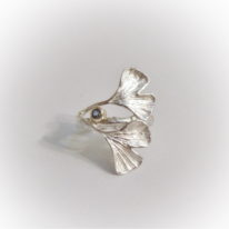 Twin Ginkgo with Sapphire Ring by Andrea Russell at The Avenue Gallery, a contemporary fine art gallery in Victoria, BC, Canada.