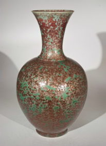 Red/Green Tall Neck Vase #6 by Bill Boyd at The Avenue Gallery, a contemporary fine art gallery in Victoria, BC, Canada.