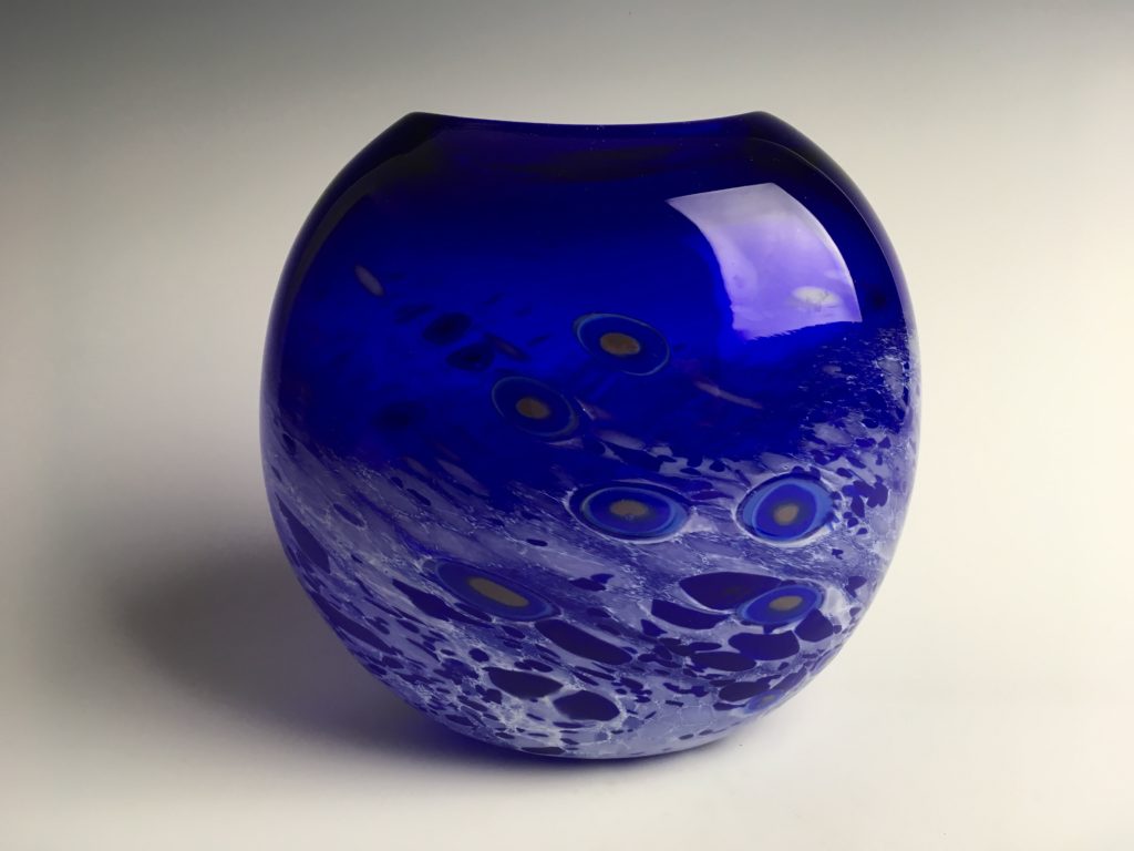 Cobalt Tulip Vase by Lisa Samphire at The Avenue Gallery, a contemporary art gallery in Victoria BC, Canada