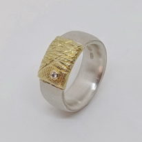 Gold wrap Ring by Andrea Roberts at The Avenue Gallery, a contemporary art gallery in Victoria BC, Canada.