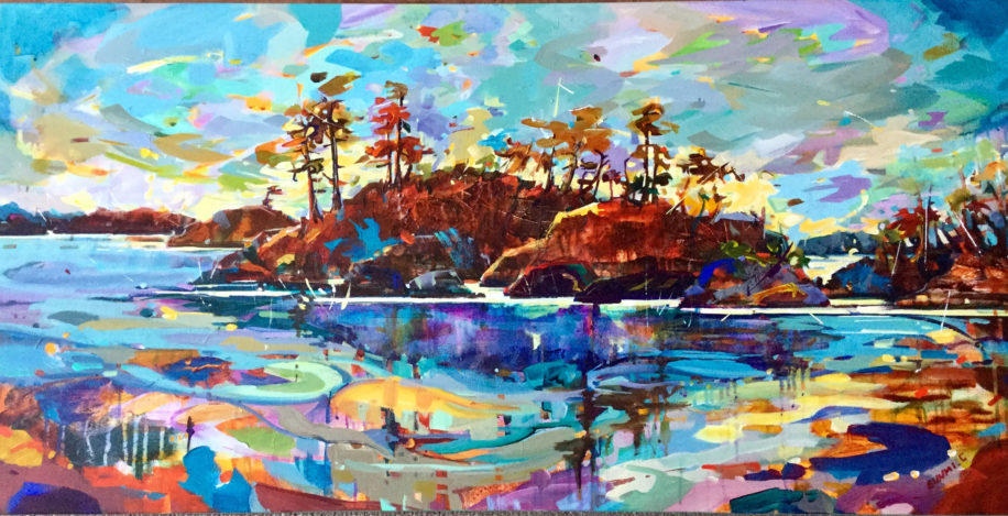 Landscape painting, Spring On The Island by Eunmi Conacher at The Avenue Gallery, a contemporary fine art gallery in Victoria, BC, Canada.