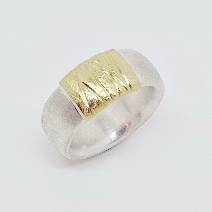 Unique Gold Wrap Ring 18Kt Yellow Gold by jeweller Andrea Roberts at The Avenue Gallery, a contemporary fine art gallery in Victoria, British Columbia, Canada.