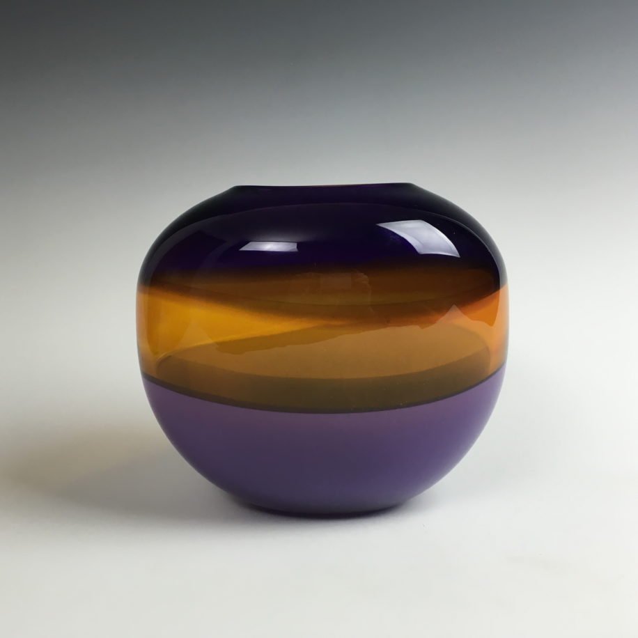 Landscape Vase (Purple, Orange) by Lisa Samphire at The Avenue Gallery, a contemporary fine art gallery in Victoria, BC, Canada.