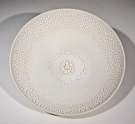 White Crawl Bowl by Bill Boyd at The Avenue Gallery, a contemporary gallery in Victoria, BC, Canada