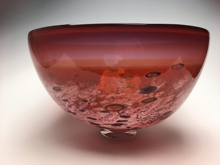 Two-Tone Bowl (Russet/Red) by Lisa Samphire at The Avenue Gallery, a contemporary fine art gallery in Victoria, BC, Canada.