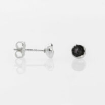 Oxidized SpaceDot Earrings by Dorothée Rosen at The Avenue Gallery, a contemporary fine art gallery in Victoria, BC, Canada.