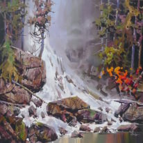 Fall In Mountain by Bi Yuan Cheng at The Avenue Gallery, a contemporary fine art gallery in Victoria, BC, Canada.