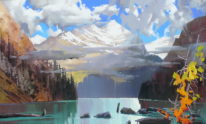 Fall in Kinney Lake by Bi Yuan Cheng at The Avenue Gallery, a contemporary fine art gallery in Victoria, BC, Canada.