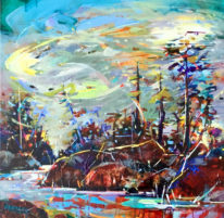 Our Windy West Coast by Eunmi Conacher at The Avenue Gallery, a contemporary fine art gallery in Victoria, BC, Canada.