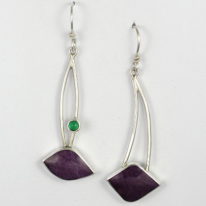 Stichtite and Chrysoprase Earrings by Brenda Roy at The Avenue Gallery, a contemporary fine art gallery in Victoria, BC, Canada.