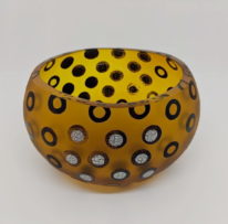 African Basket Bowl Gold by Naoko Takenouchi at The Avenue Gallery, a fine art gallery in Victoria BC, Canada