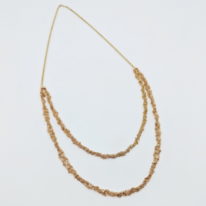 14K Gold Knitted Double Chain Necklace by Veronica Stewart at The Avenue Gallery, a contemporary art gallery in Victoria BC, Canada.