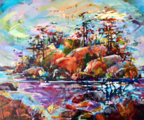 Landscape painting, Westcoast November by Eunmi Conacher at The Avenue Gallery, a contemporary fine art gallery in Victoria, BC, Canada.