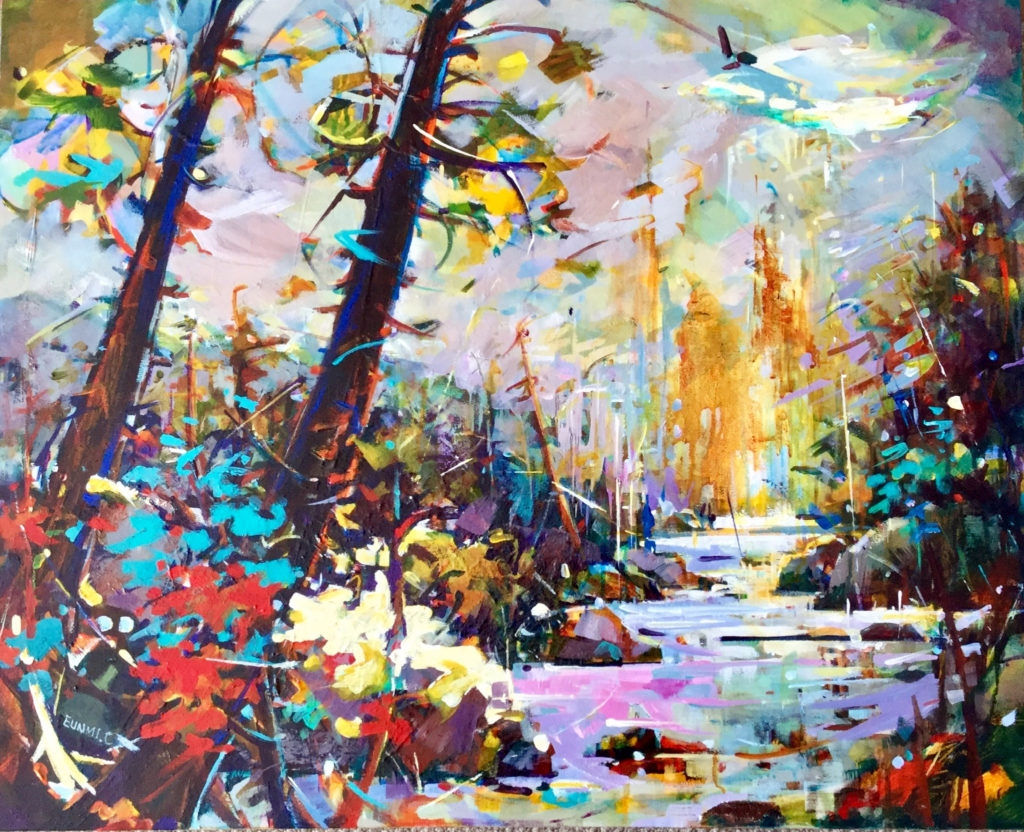 Landscape painting, Ucluelet November by Eunmi Conacher at The Avenue Gallery, a contemporary fine art gallery in Victoria, BC, Canada.