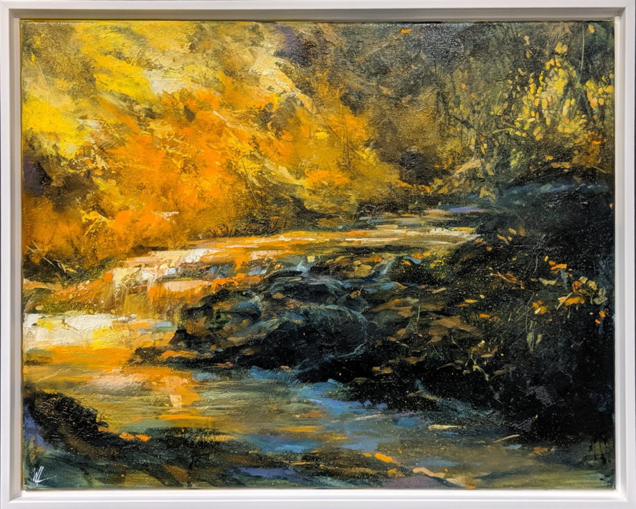 Golden Creek by William Liao at The Avenue Gallery, a contemporary fine art gallery in Victoria, BC, Canada.